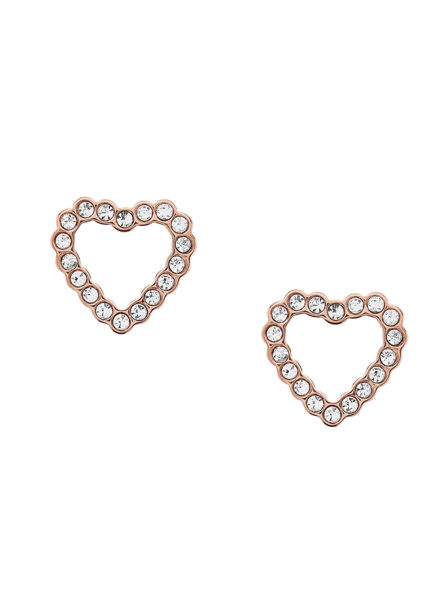 Fossil deals heart earrings